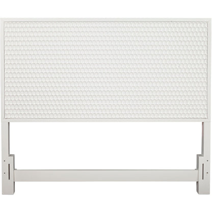 White Pearl Textured Headboard with Mahogany Border – view 8