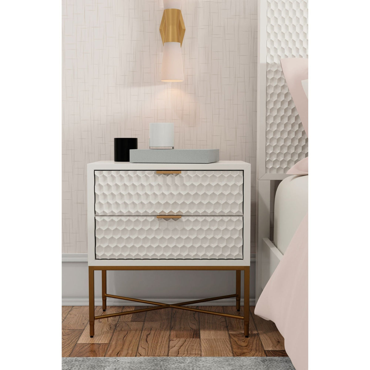 White Pearl Nightstand