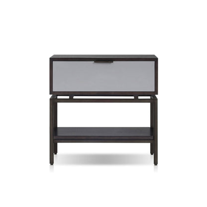 Wilmar Espresso Nightstand with Soft-Close Drawer and Fixed Shelf – view 3