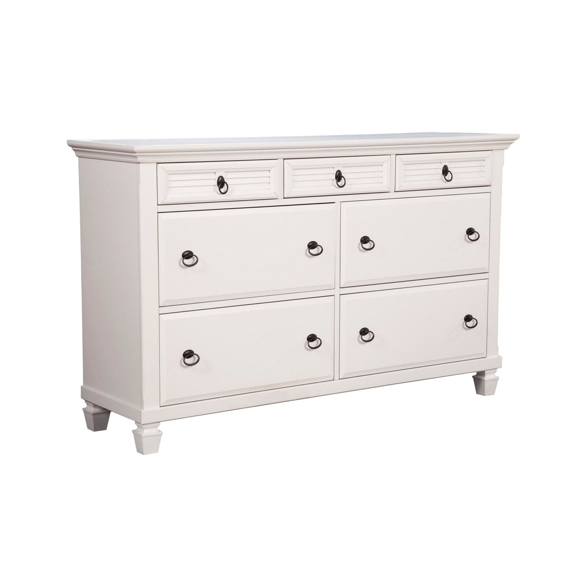 Winchester 7-Drawer Dresser in White Pine Wood – view 3