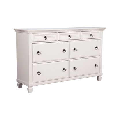 Winchester 7-Drawer Dresser in White Pine Wood – view 3