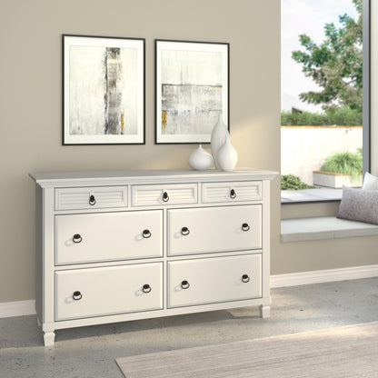 Winchester 7-Drawer Dresser in White Pine Wood – view 2