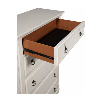 Winchester 5-Drawer Chest in White Pine Wood Solids – view 5