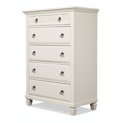 Winchester 5-Drawer Chest in White Pine Wood Solids – view 4
