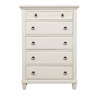 Winchester 5-Drawer Chest in White Pine Wood Solids – view 3
