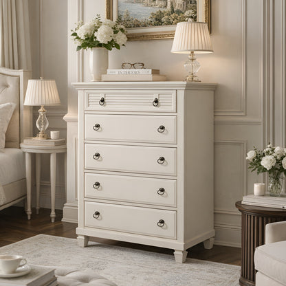 White Pine Wood Winchester Chest | 5-Drawer Dresser