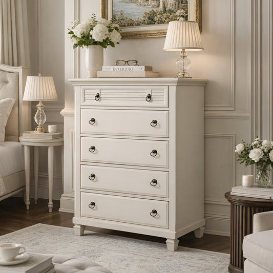 White Pine Wood Winchester Chest | 5-Drawer Dresser