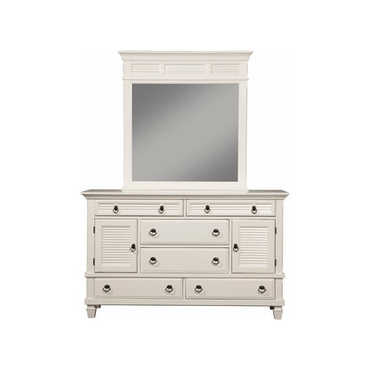Winchester White Pine Wood Dresser Mirror with Straight Lines – view 3