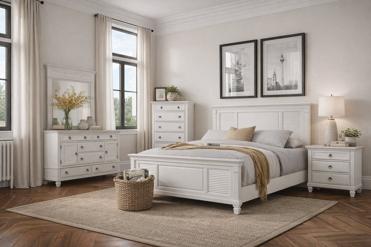 Winchester White Pine Wood Dresser Mirror with Straight Lines – view 7