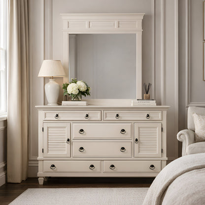 Winchester White Pine Wood Dresser Mirror with Straight Lines – view 5