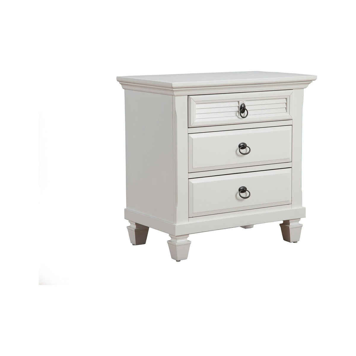 Winchester White Pine 3-Drawer Nightstand with Ring Handles – view 3