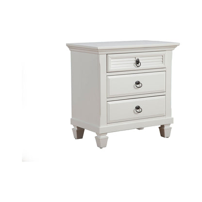 Winchester White Pine 3-Drawer Nightstand with Ring Handles – view 3