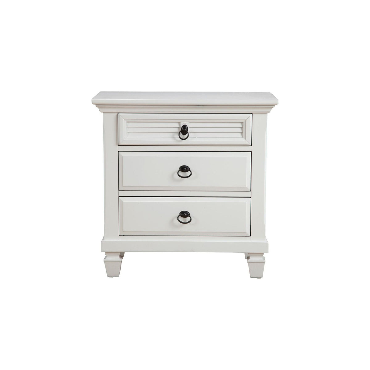 Winchester White Pine 3-Drawer Nightstand with Ring Handles – view 4