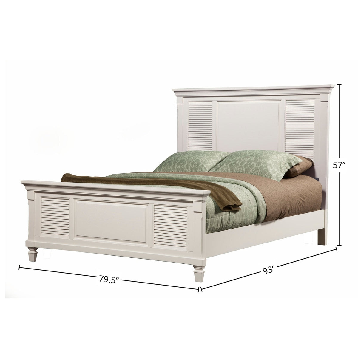 Winchester White Shutter Panel Bed with Shaped Edges – view 6