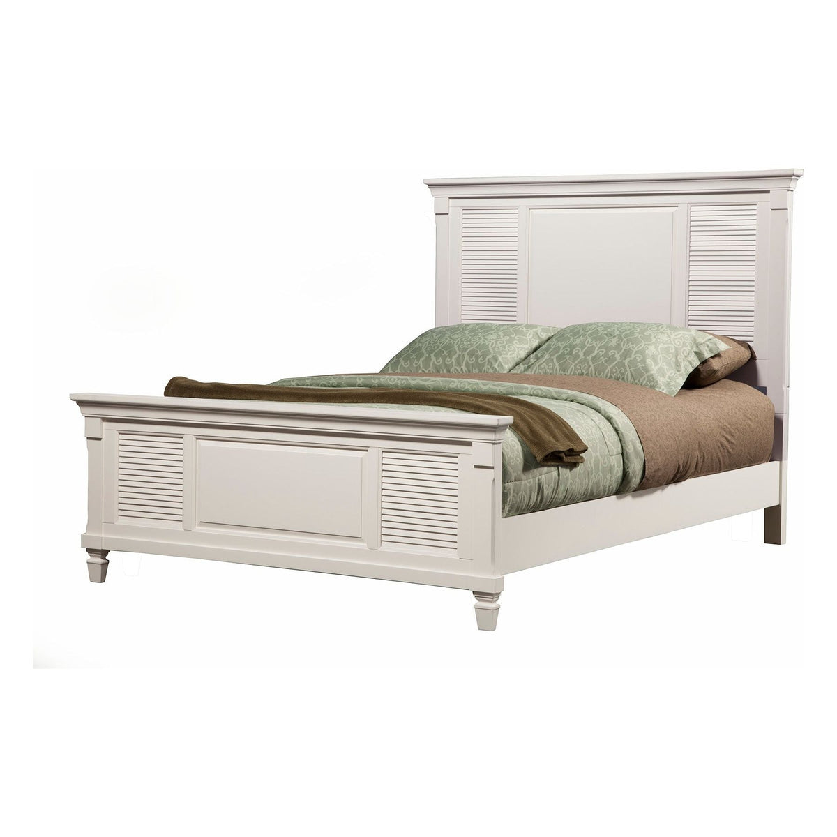 Winchester White Shutter Panel Bed with Shaped Edges – view 3