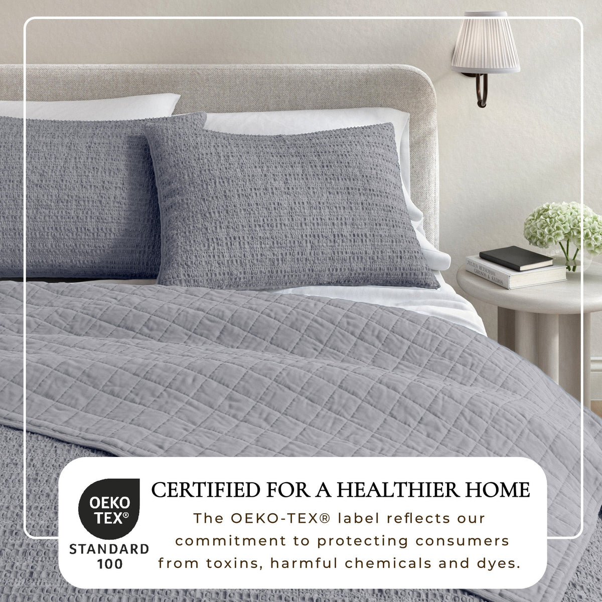 Garment-Washed Cotton Waffle Weave Quilt Set – Genevieve Collection – view 38