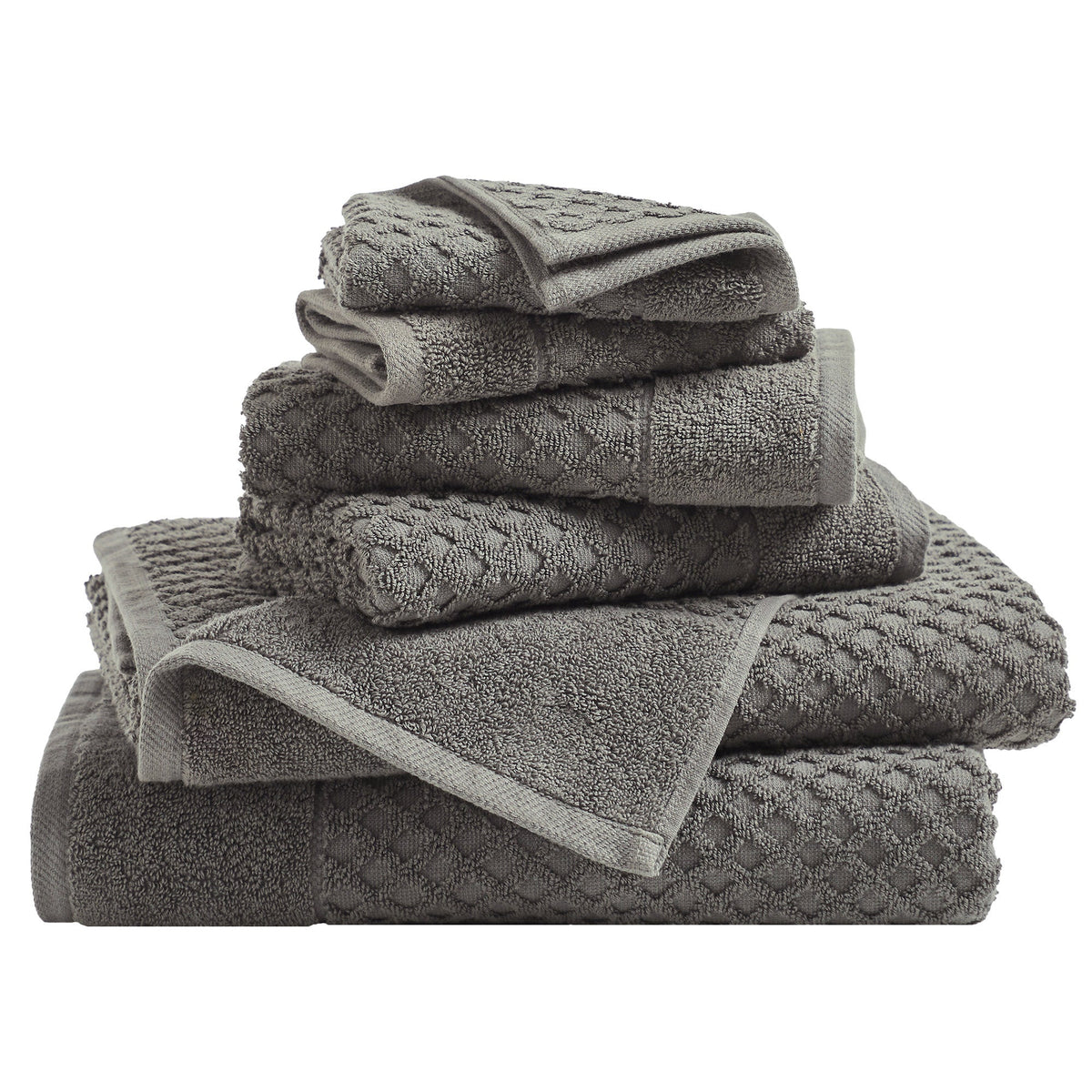 Cotton Diamond Waffle Weave Bath Towel Set – Grayson Collection – view 146
