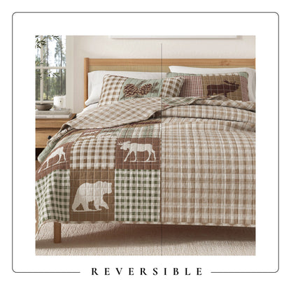 Rustic Woodland Landscape Reversible Quilt Set – Matthew Collection – view 5