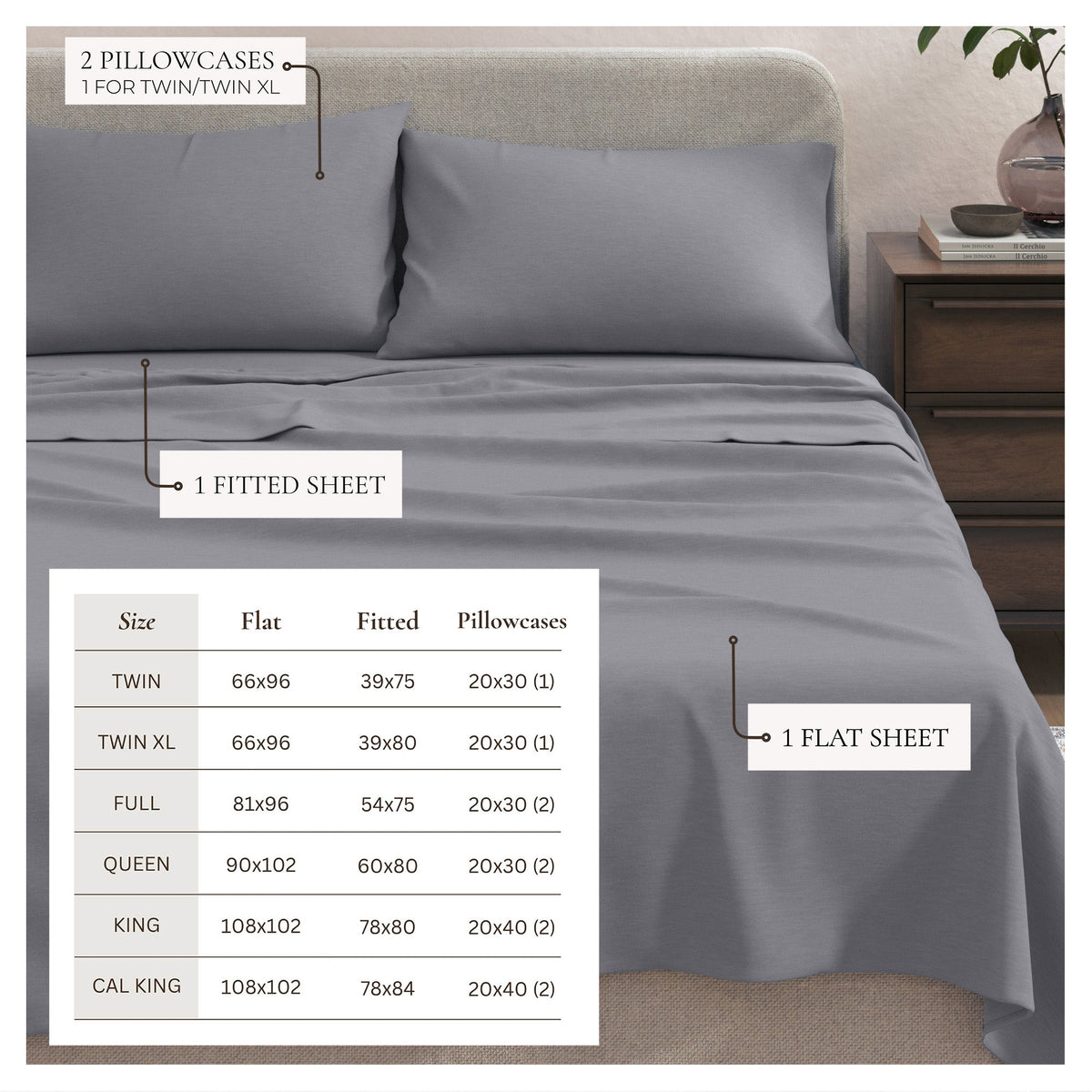 Heathered Jersey Knit Sheet Set – Carmen Collection – view 101