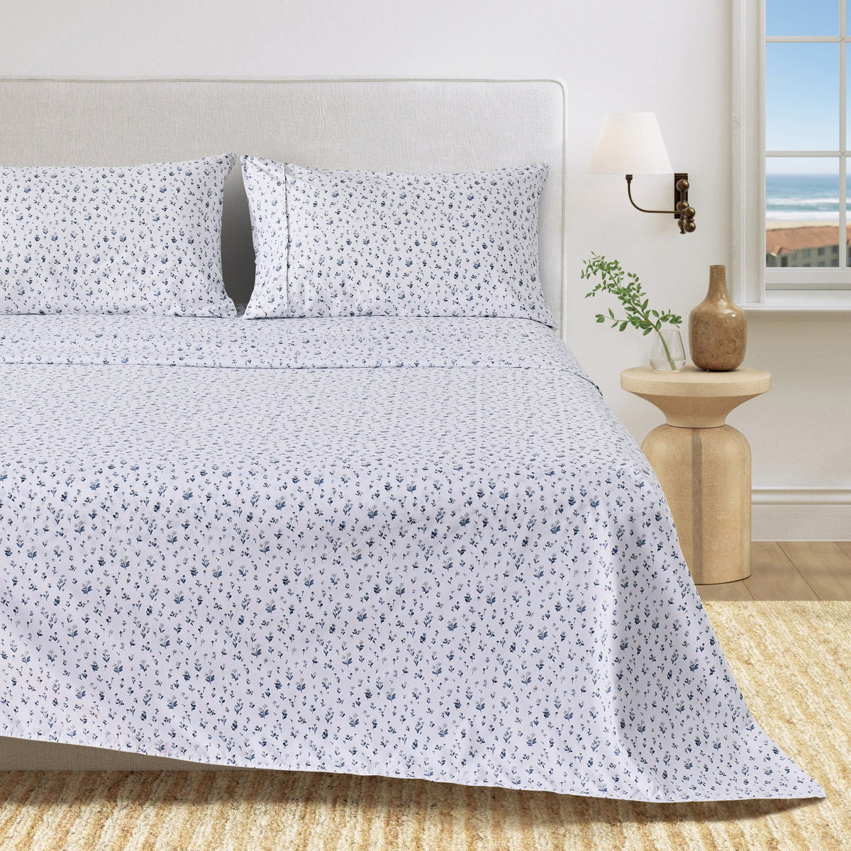 Watercolor Floral Microfiber Sheet Set – Delia Collection – view 44