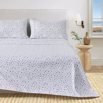 Watercolor Floral Microfiber Sheet Set – Delia Collection – view 44