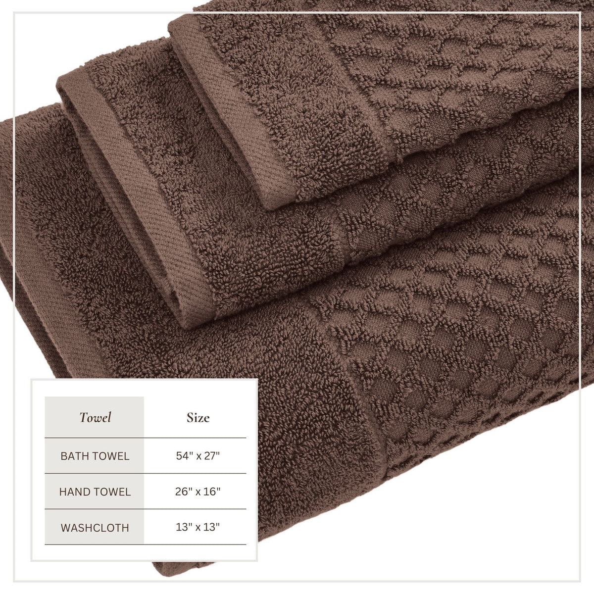 Cotton Diamond Waffle Weave Bath Towel Set – Grayson Collection – view 242