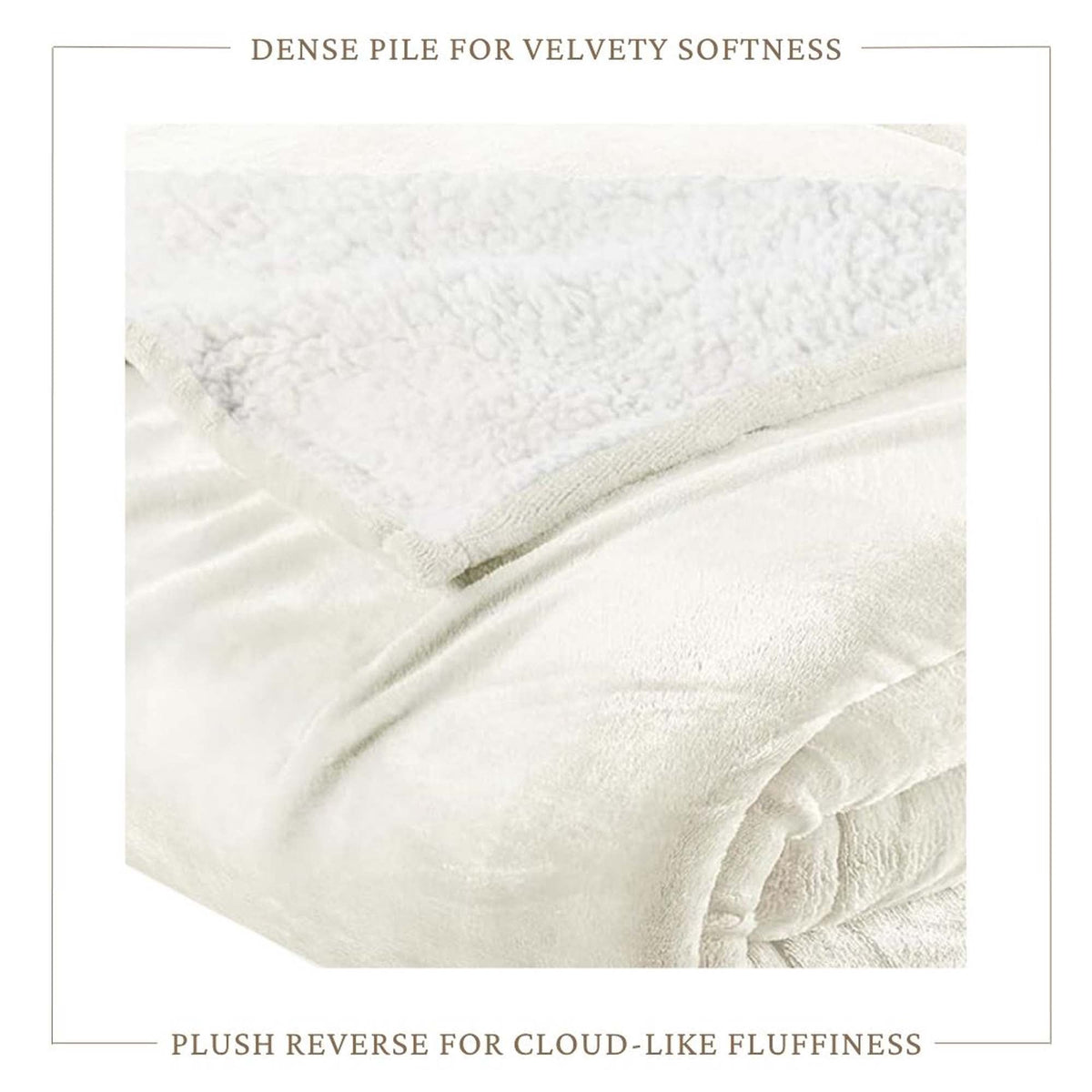 Sherpa Fleece Collection Velvet Plush Sherpa Bed Blanket, Reversible – view 10