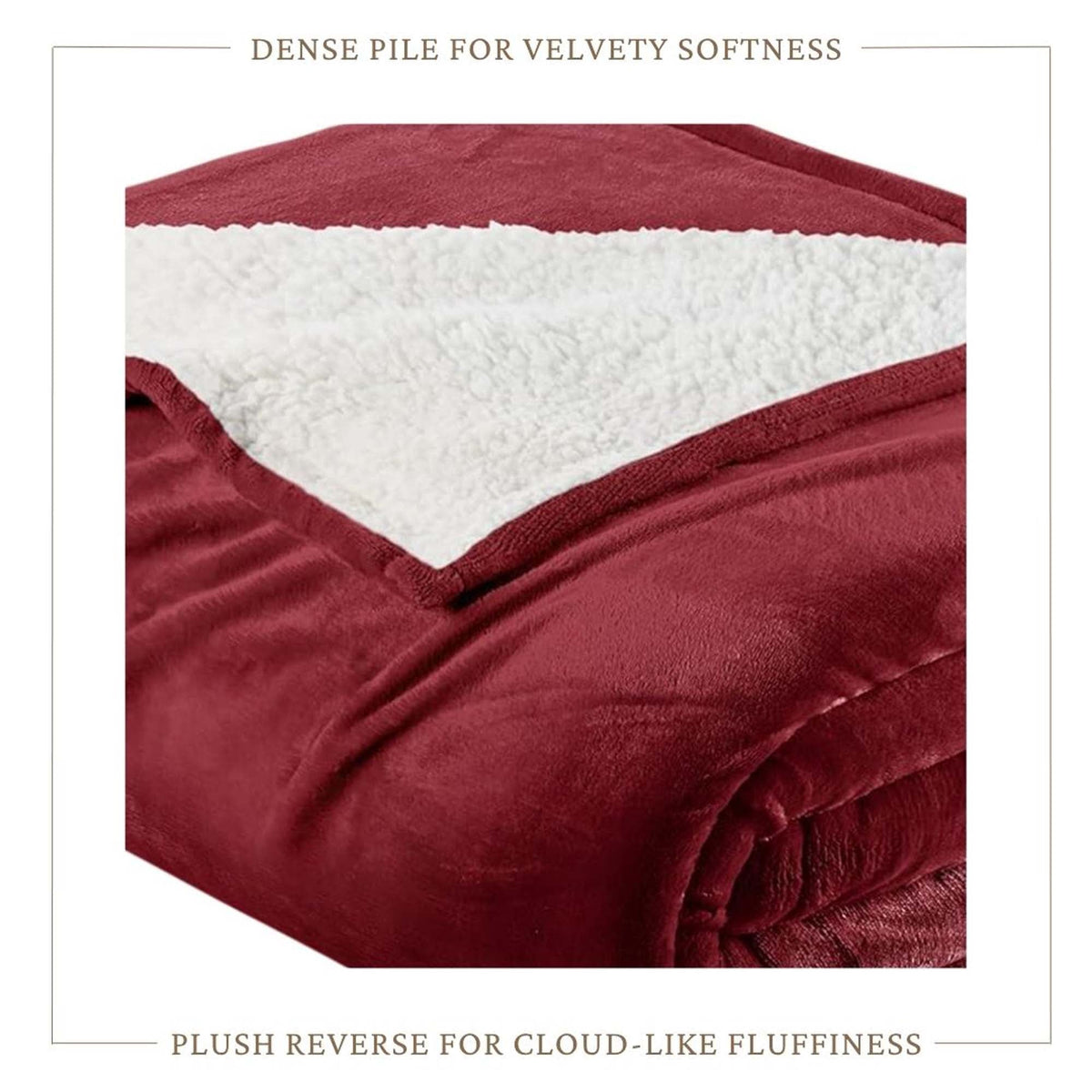 Sherpa Fleece Collection Velvet Plush Sherpa Bed Blanket, Reversible – view 44
