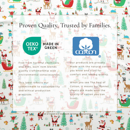 Turkish Cotton Christmas Flannel Sheets – Whittaker Holiday Prints – view 67