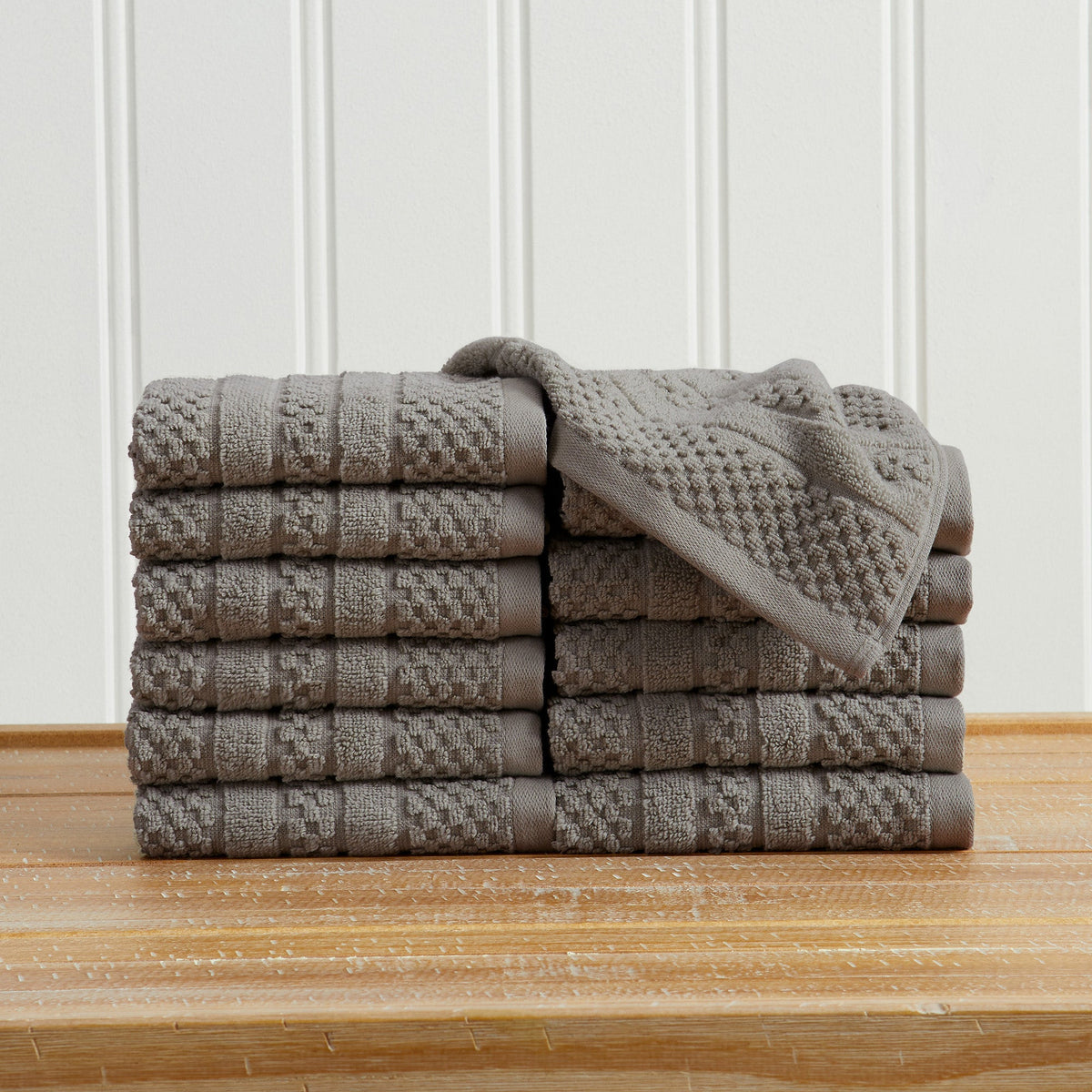 100% Cotton Checkered Jacquard Bath Towel Set – Giuliana Collection – view 120