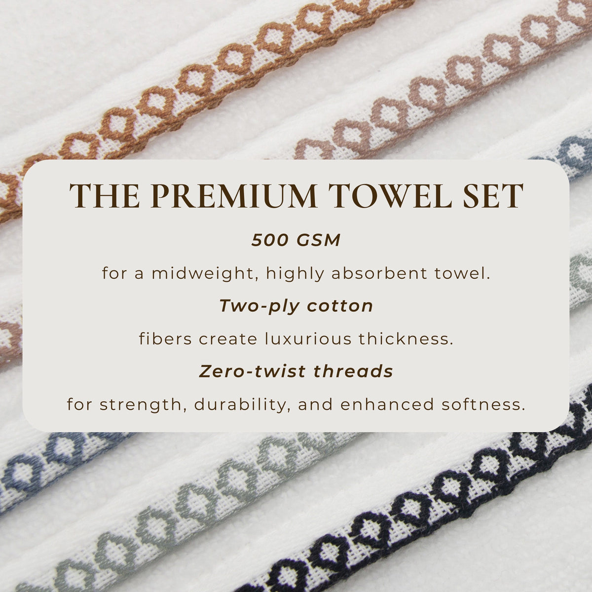 Valery Collection Border-Stitched Cotton 6-Piece Towel Set – view 62