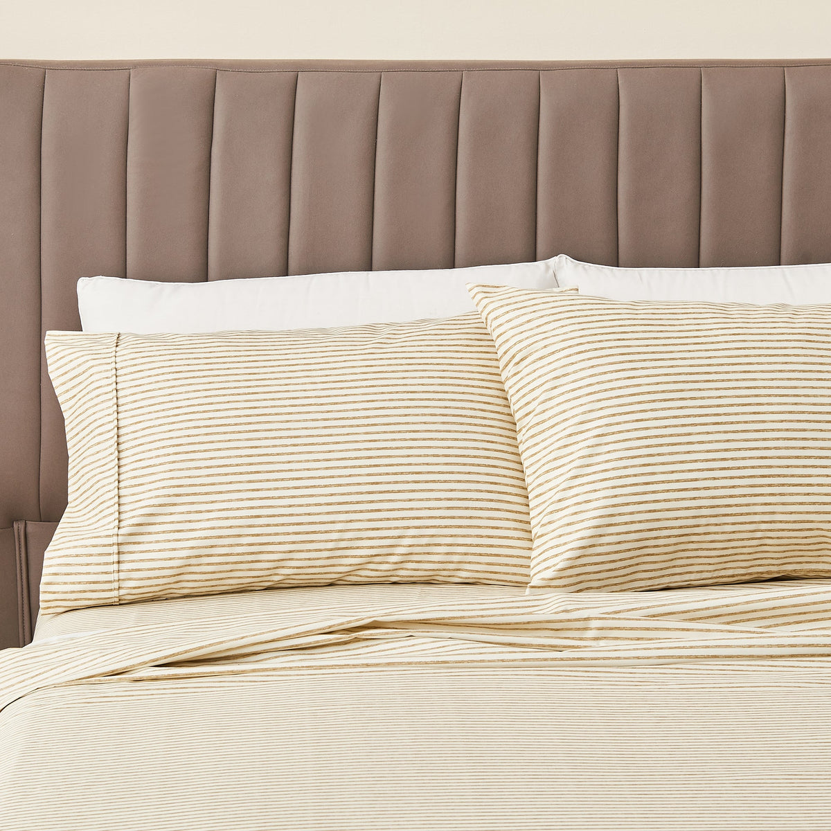 Brushed Microfiber Striped Sheet Set – Evette Collection – view 8