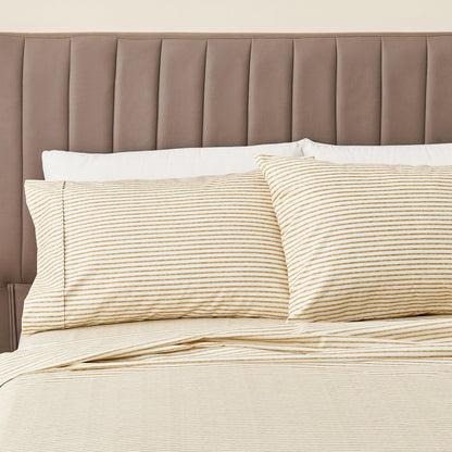 Brushed Microfiber Striped Sheet Set – Evette Collection – view 8