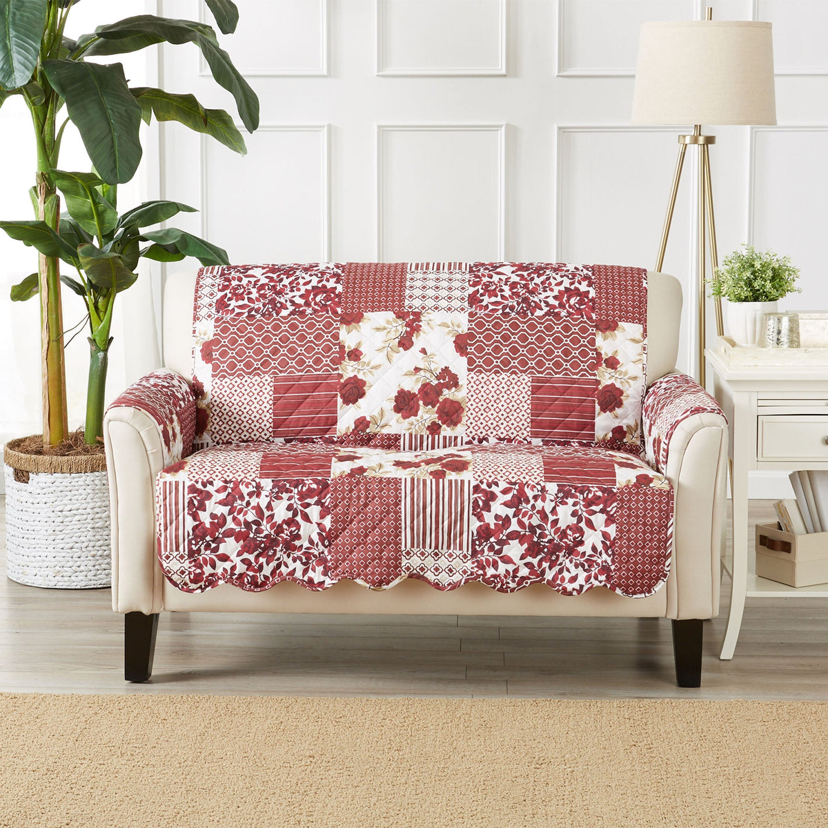 Reversible Patchwork Furniture Protector – Langdon Collection Sofa Cover – view 109