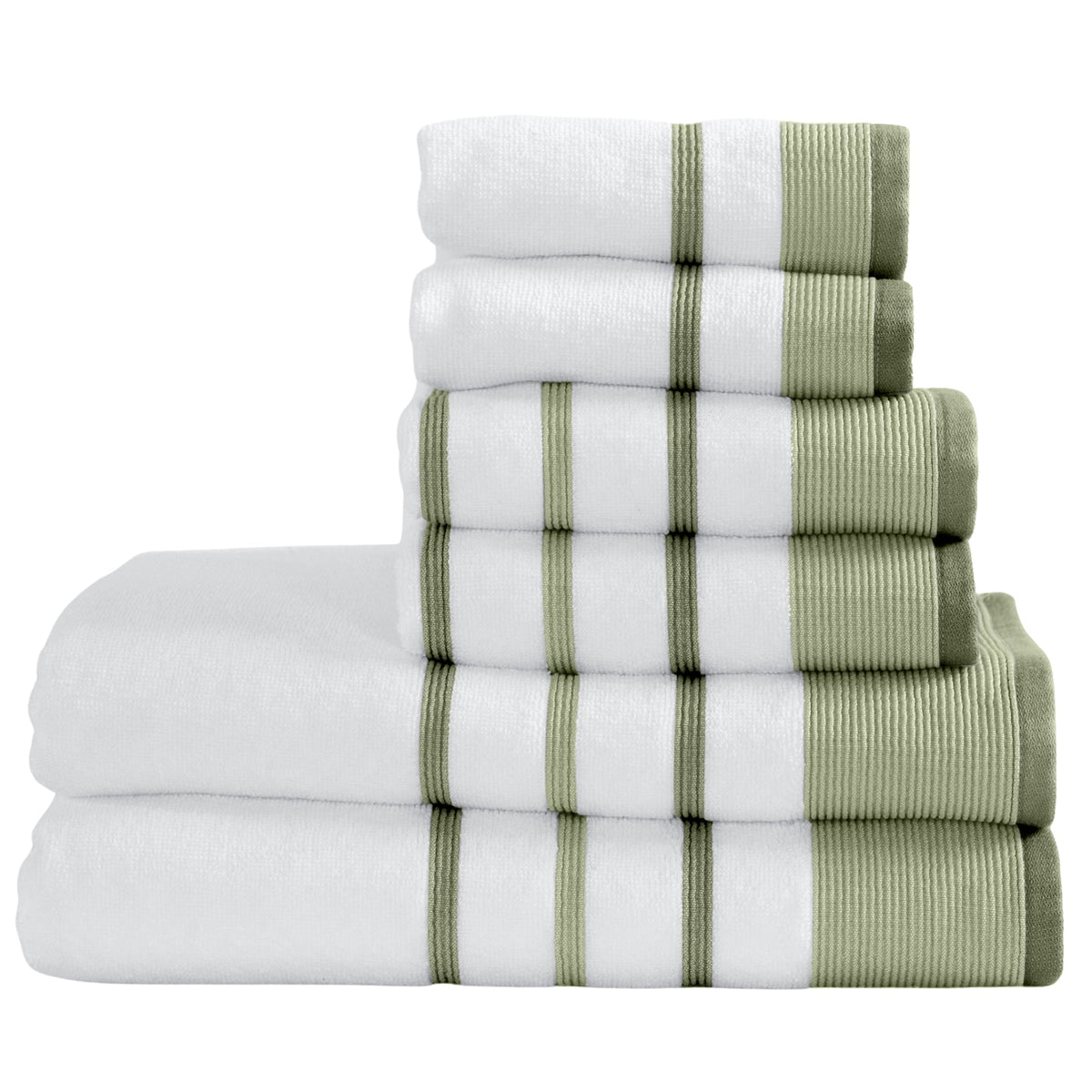 Decorative Cotton Stripe Bath Towel Set – Noelle Collection – view 61