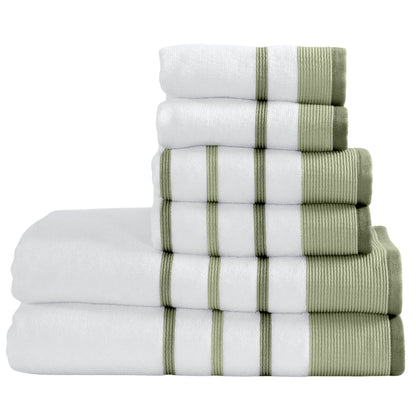 Decorative Cotton Stripe Bath Towel Set – Noelle Collection – view 61