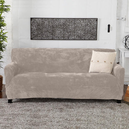 Velvet Stretch Slipcover – Gale Collection Form-Fit Sofa Cover – view 160