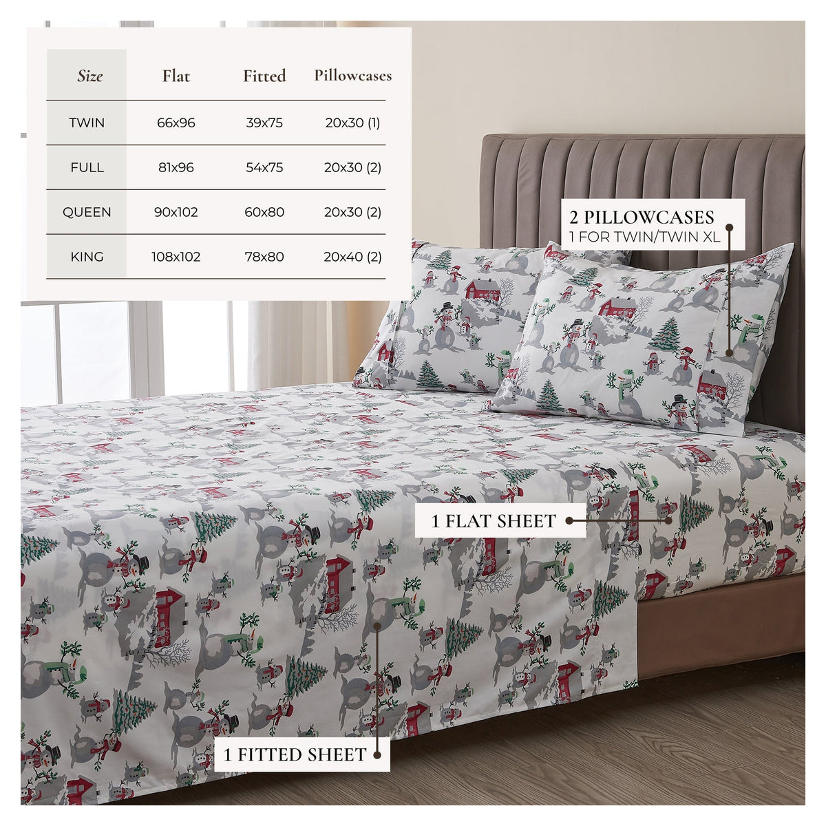 Lodge Print Microfiber Sheet Set – Mountain Ridge Collection – view 52