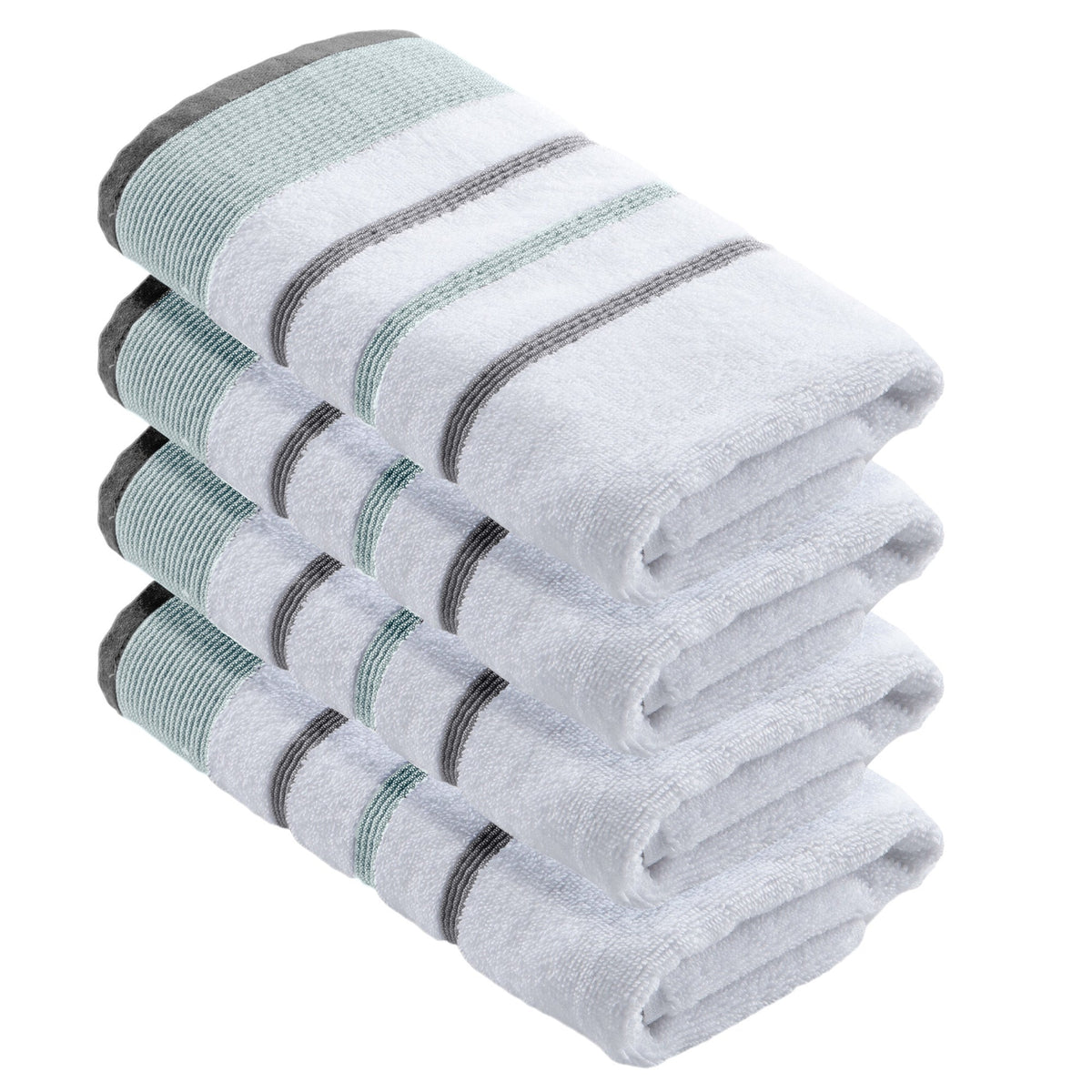 Decorative Cotton Stripe Bath Towel Set – Noelle Collection – view 38