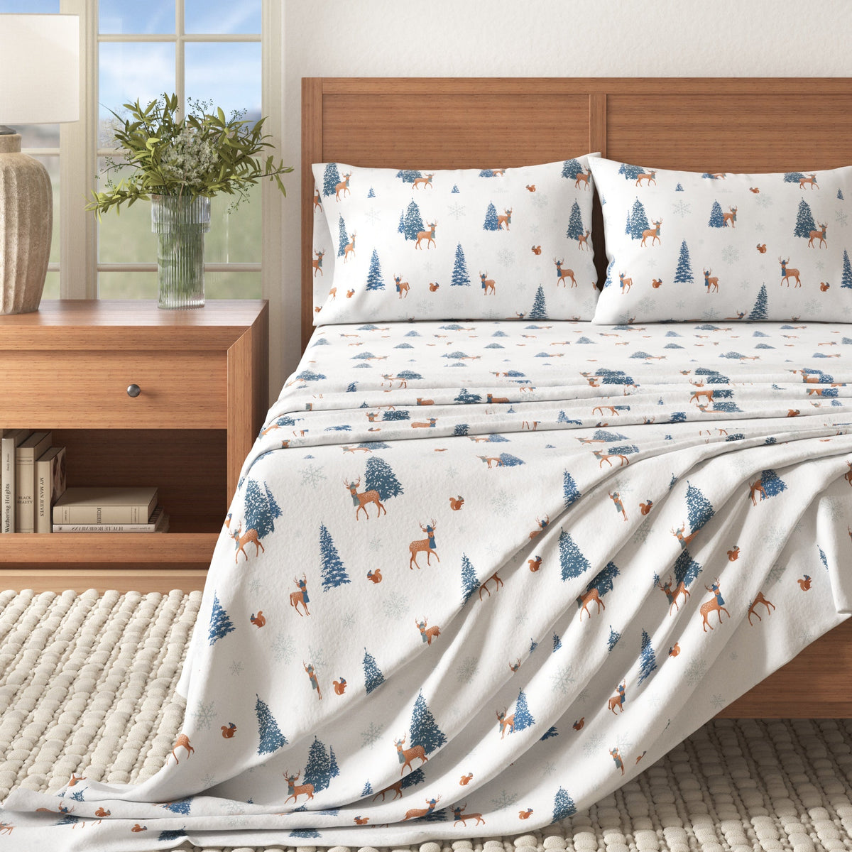 Turkish Cotton Christmas Flannel Sheet Set – Whittaker Collection – view 14