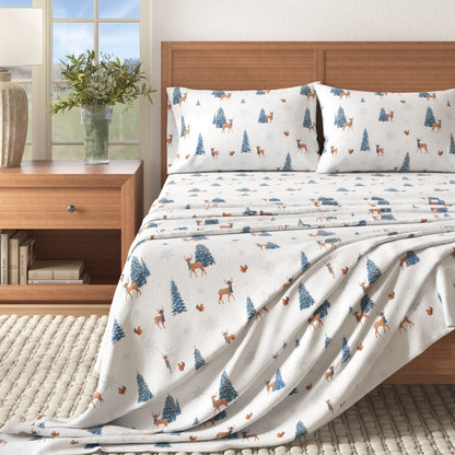 Turkish Cotton Christmas Flannel Sheet Set – Whittaker Collection – view 14