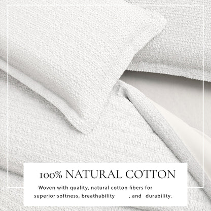 Cotton Honeycomb Waffle Weave Duvet Cover Set – Mattea Collection – view 2