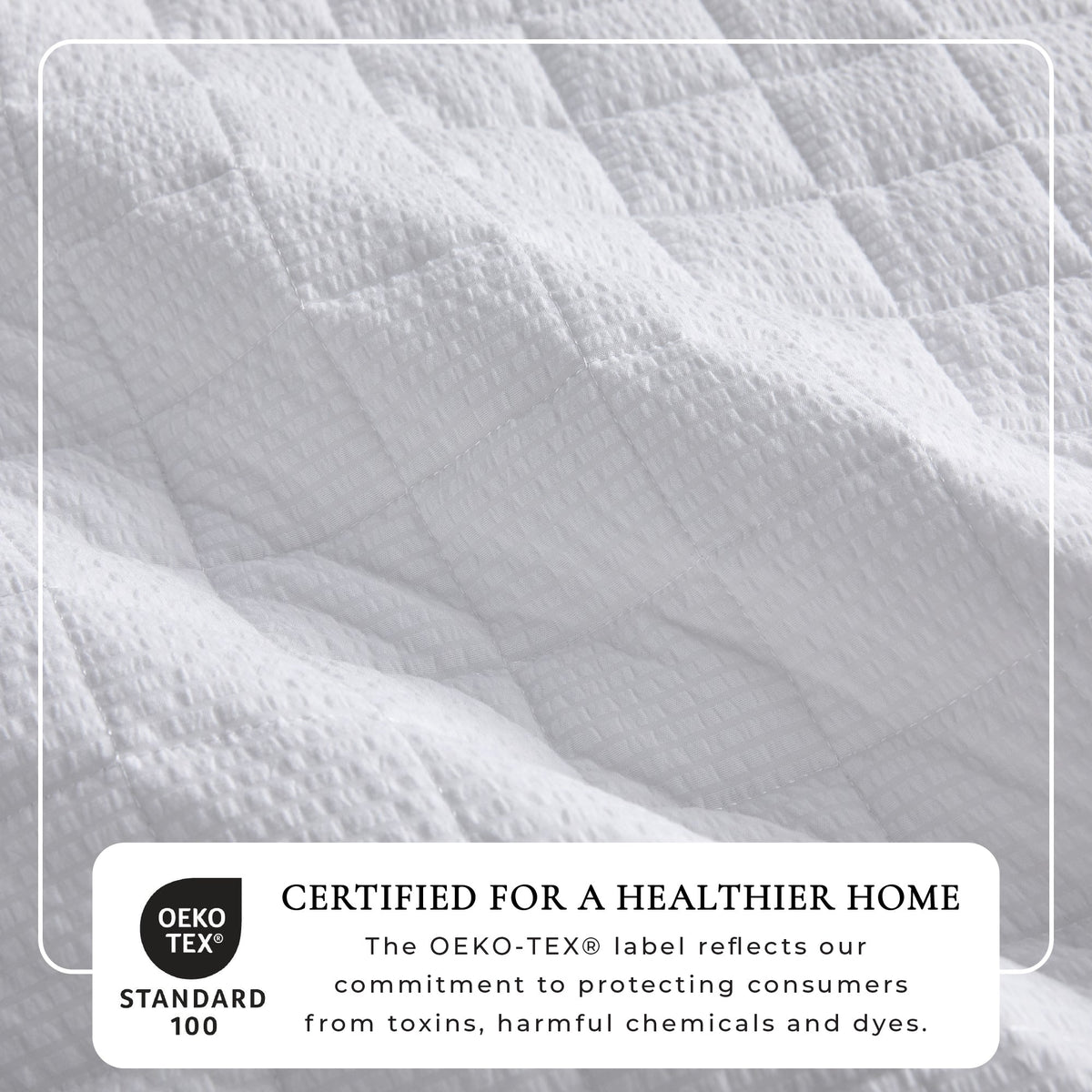 Box-Stitched Seersucker Microfiber Quilt Set with Shams in White or Bone – view 3
