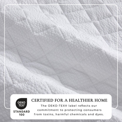 Box-Stitched Seersucker Microfiber Quilt Set with Shams in White or Bone – view 3