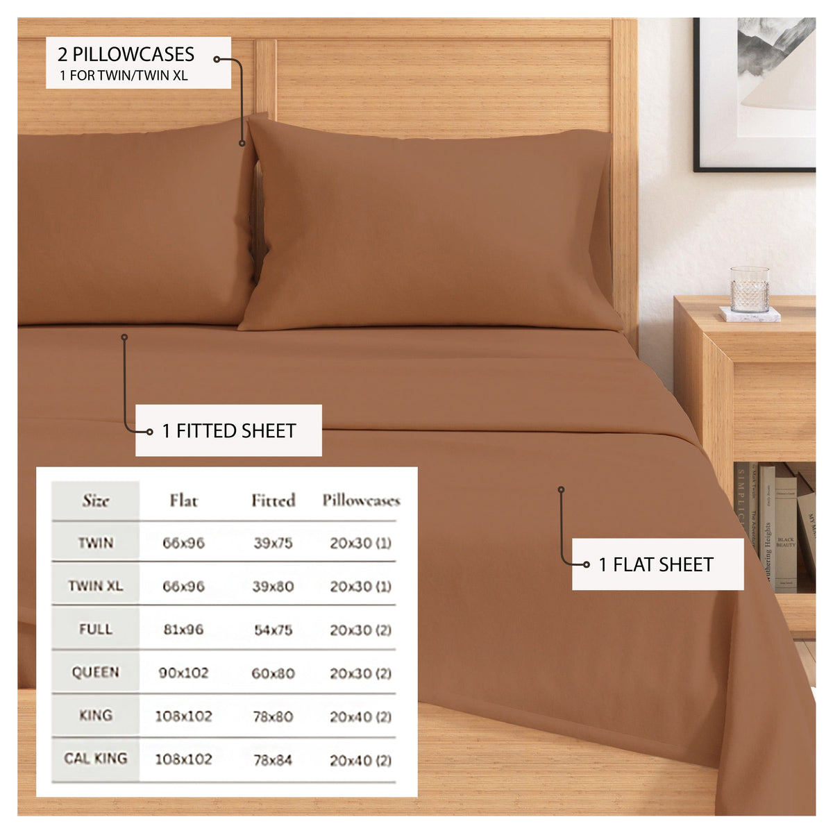 Solid Cotton Flannel Sheet Set – Nordic Collection – view 47