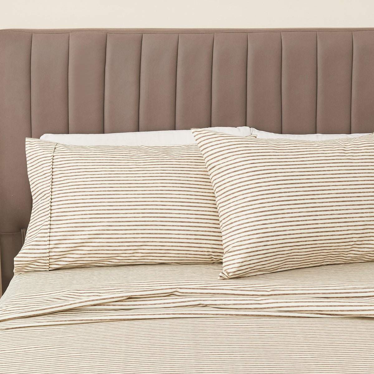Brushed Microfiber Striped Sheet Set – Evette Collection – view 22