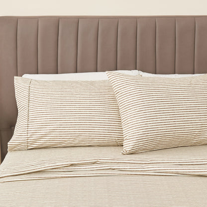 Brushed Microfiber Striped Sheet Set – Evette Collection – view 22