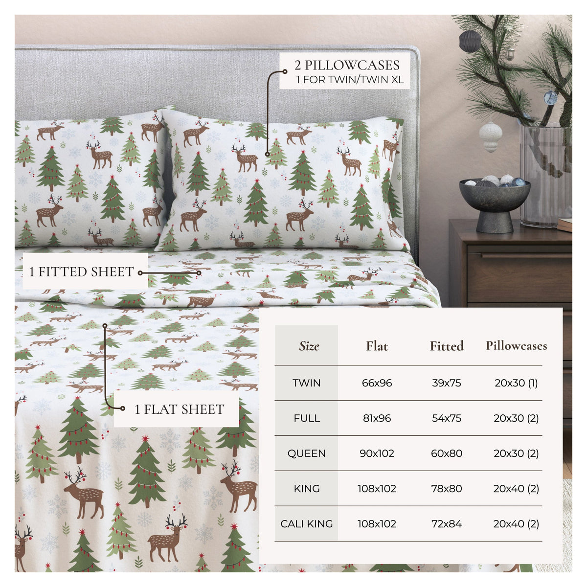 100% Turkish Cotton Flannel Sheet Set – Boulder Collection – view 3