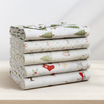 Turkish Cotton Christmas Flannel Sheets – Whittaker Holiday Prints – view 6