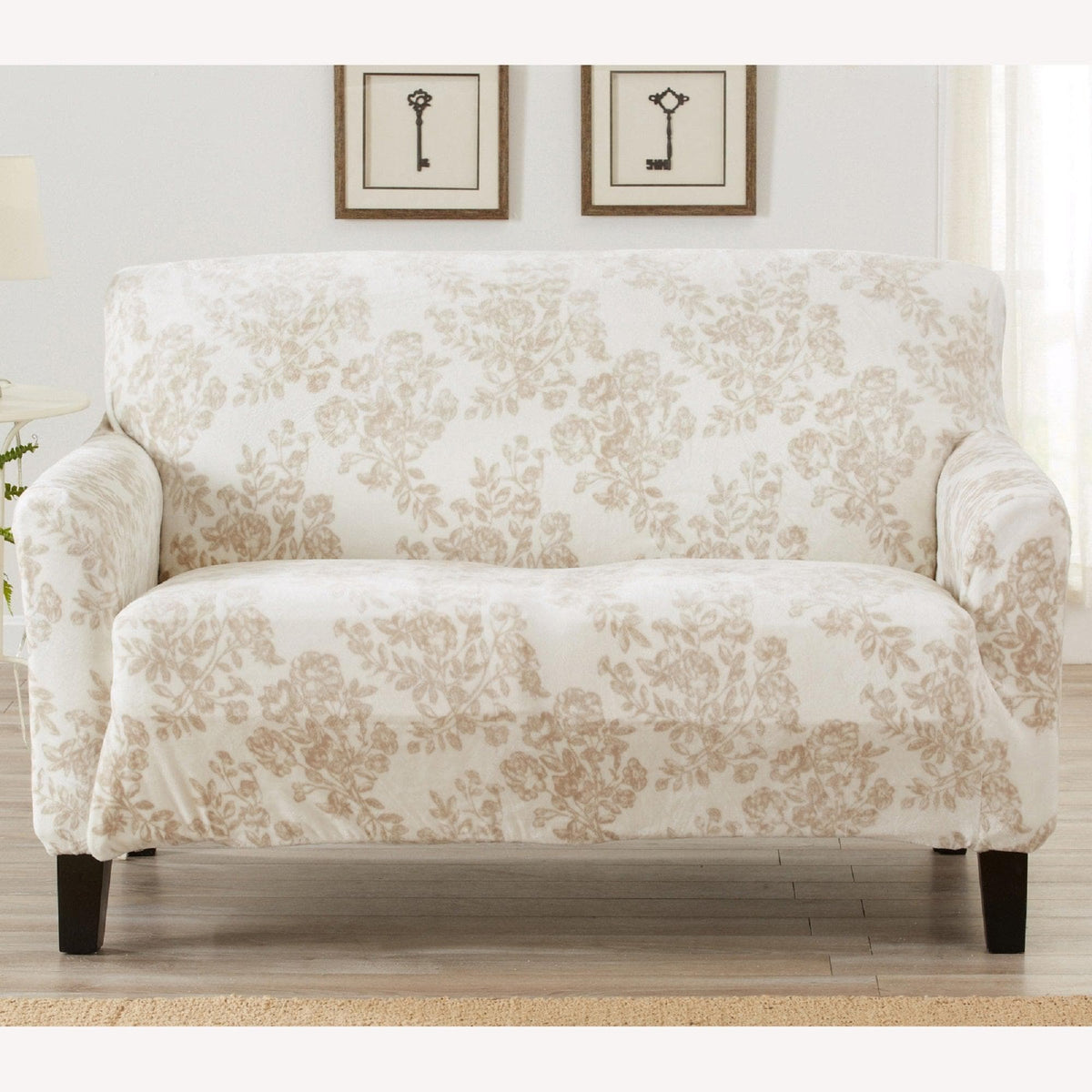 Velvet Stretch Slipcover – Gale Collection Form-Fit Sofa Cover – view 39